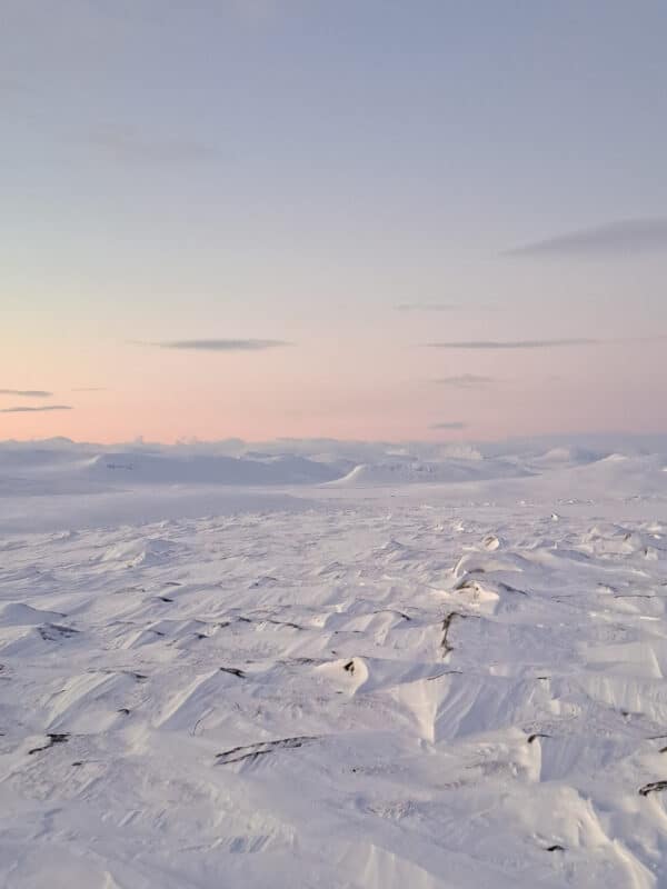 Kaamos voi olla upeita hempeitä sävyjä.